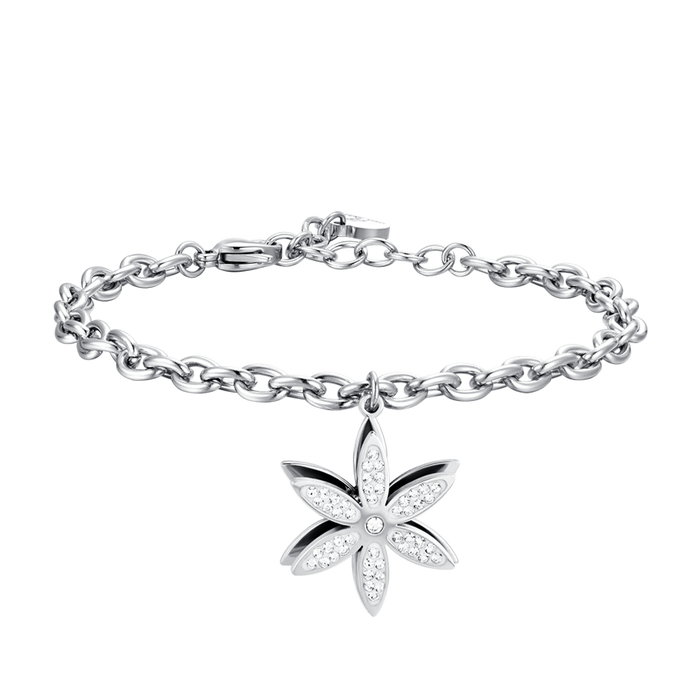 BRACELET FEMME EN ACIER FLEUR DE VIE TOURNANT
