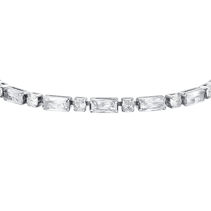 BRACELET DE TENNIS FEMME EN ACIER AVEC ZIRCONE BLANC