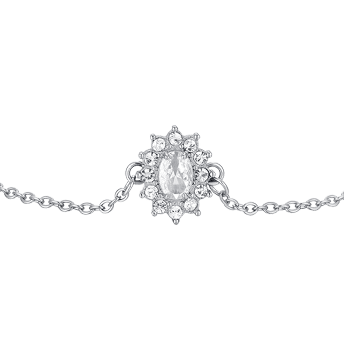 BRACCIALE DONNA IN ACCIAIO CRISTALLI E ZIRCONE BIANCO