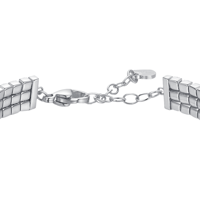 BRACCIALE TENNIS DONNA IN ACCIAIO CON ZIRCONI BIANCHI