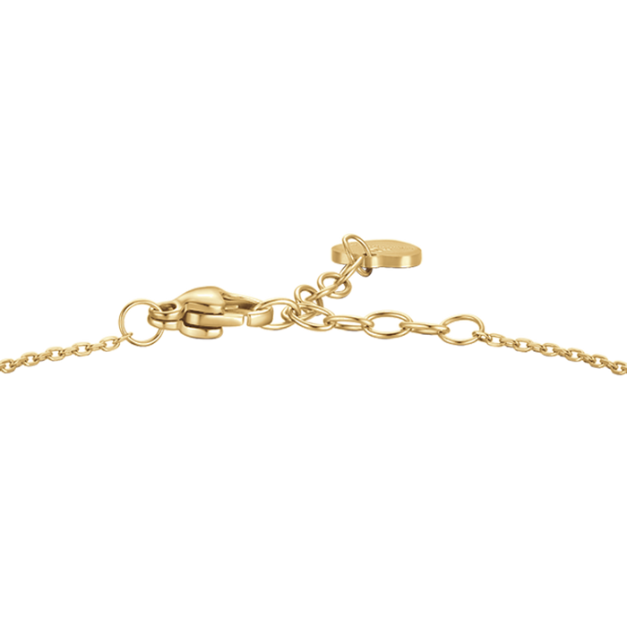 BRACCIALE DONNA IN ACCIAIO COLORE ORO CON PENDENTE FARFALLA ED ALI ZIRCONE BIANC