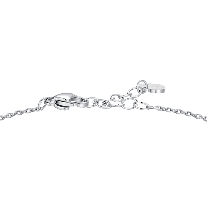 BRACCIALE DONNA IN ACCIAIO CON CUORI CON ZIRCONI BIANCHI E VERDI