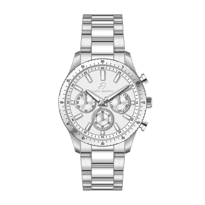 MEN'S STEEL WATCH WHITE BEZEL
