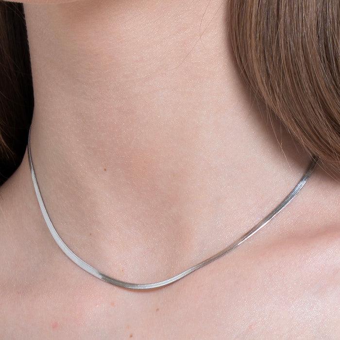 WOMEN'S SNAKE NECKLACE IN STEEL