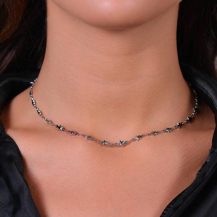 COLLIER ÉTOILE EN ACIER POUR FEMME