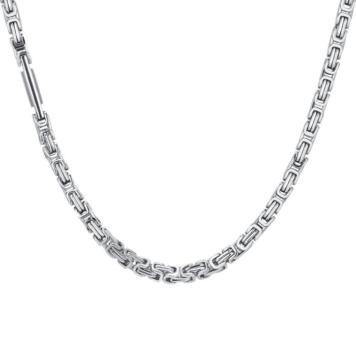 COLLIER EN ACIER POUR HOMME AVEC ÉLÉMENT