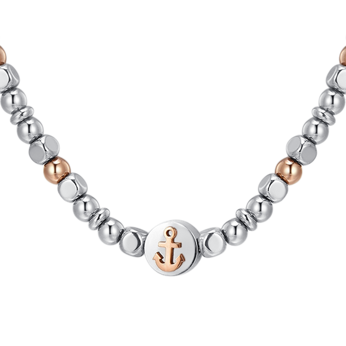 COLLANA UOMO IN ACCIAIO ANCORA IP ROSE GOLD