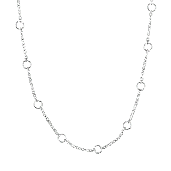 COLLIER FEMME EN ACIER POUR CHARMS AVEC MOUSQUETON