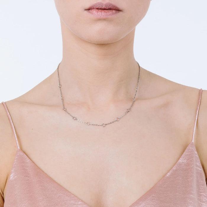 COLLIER FEMME EN ACIER POUR CHARMS AVEC MOUSQUETON