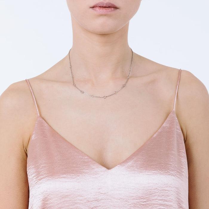COLLIER FEMME EN ACIER POUR CHARMS AVEC MOUSQUETON