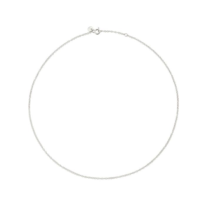 COLLIER ESSENTIALS EN OR BLANC RHODIÉ 18 CARATS