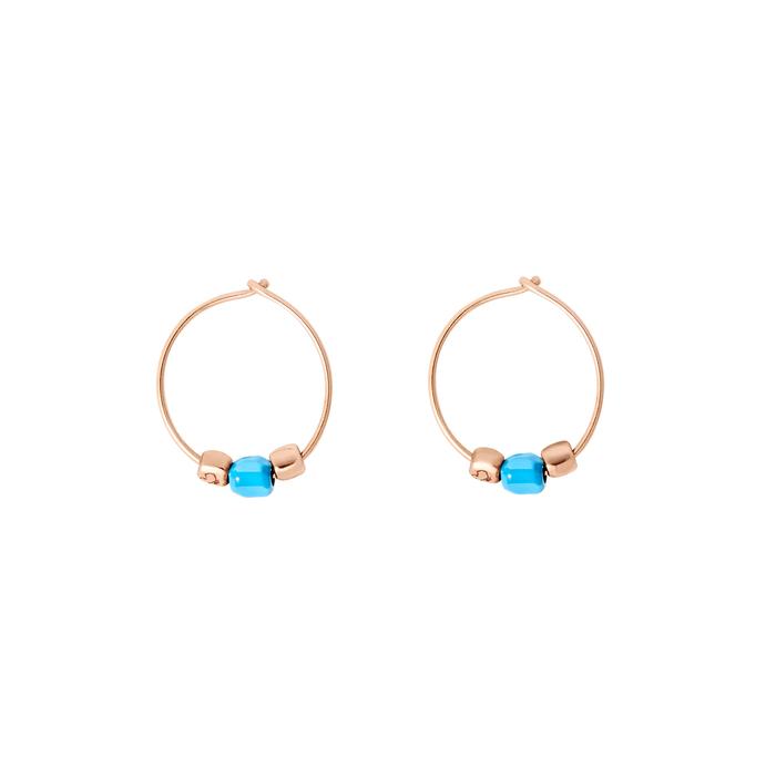 Mini grain hoop earrings