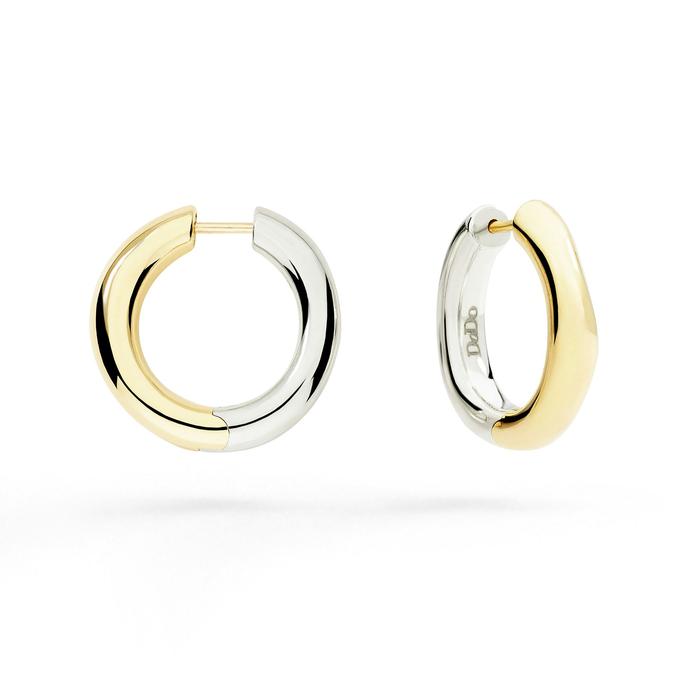 ORECCHINI HOOP ARGENTO & ORO GIALLO