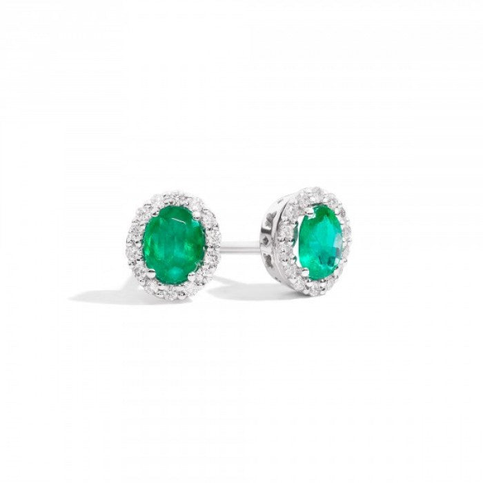 Boucles d'oreilles iris émeraude 0,46 br 0,12