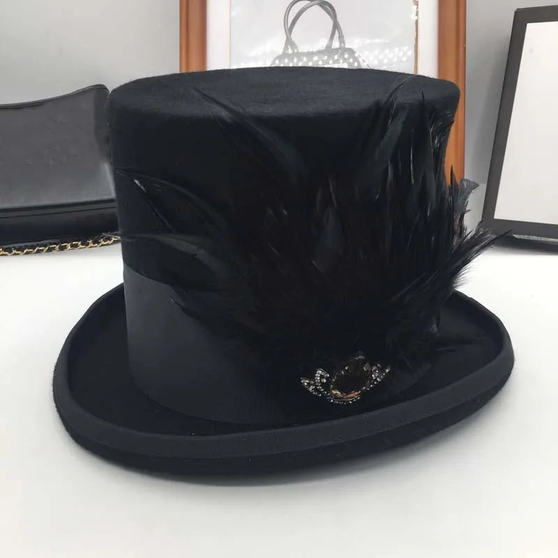 Chapeau Gothique Femme — Haut de Forme - M 57cm, L 59cm, XL 61cm