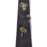 Cravate Steampunk Gothique Zippée Noire - Vignette | Steampunk Store