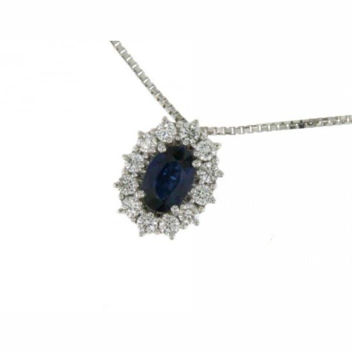 Collier ras du cou en saphir et laiton