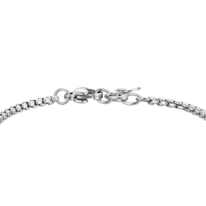 BRACELET ENFANT EN ACIER AVEC HÉMATITE GRISE ET GOUVERNAIL