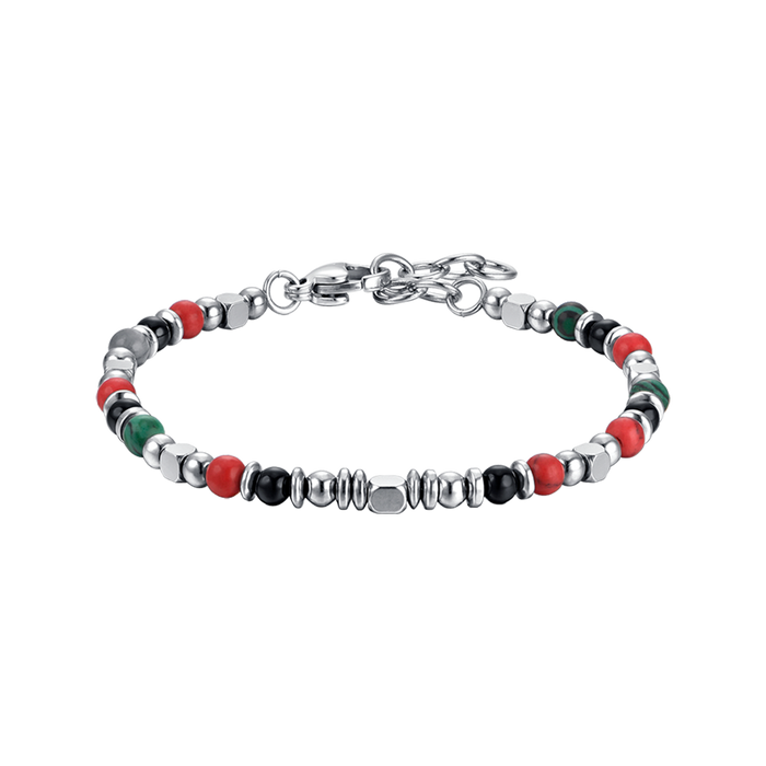 CHILDREN'S BRACELET IN STEEL WITH MULTICOLOR STONES