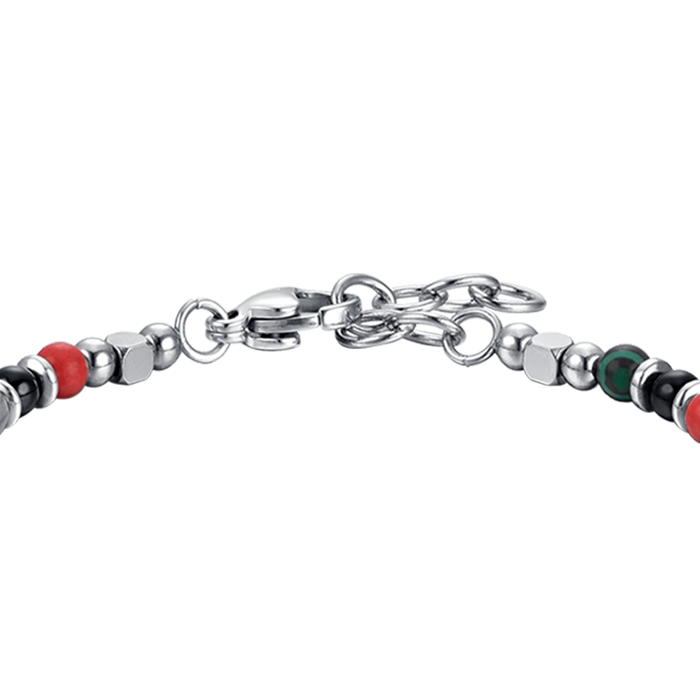BRACCIALE BAMBINO IN ACCIAIO CON PIETRE MULTICOLOR