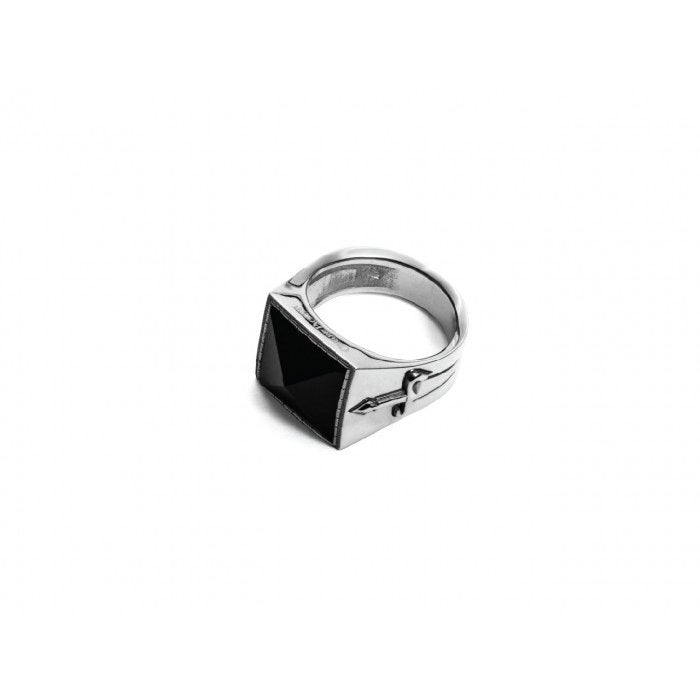 Black stone ring