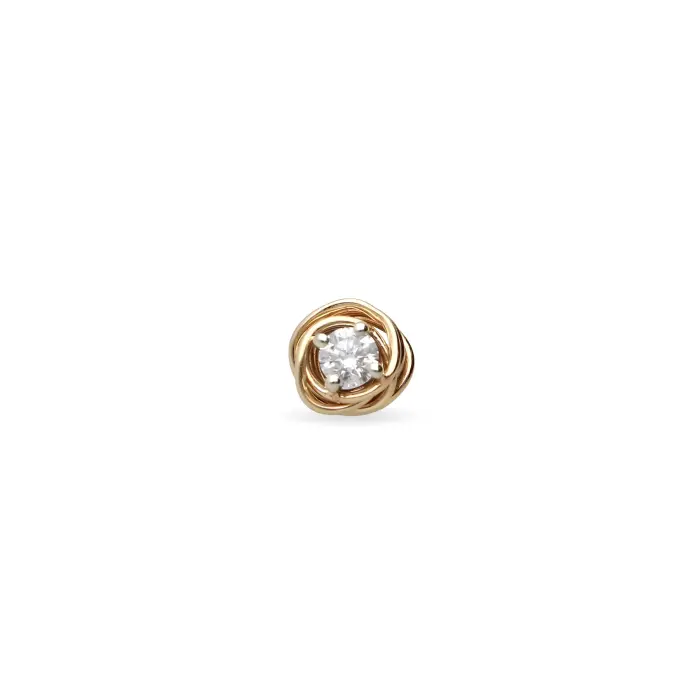 Boucle d'oreille Filodellavita en or jaune et diamant incolore