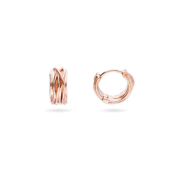 Boucles d'oreilles Filodellavita Mini - Rose blanche 9 carats