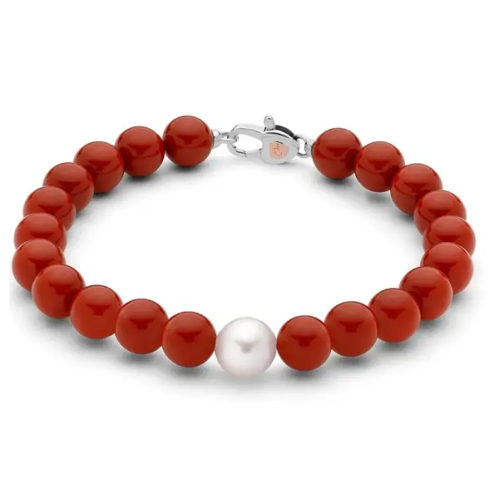 Bracelet Pâtes Corail Rouge