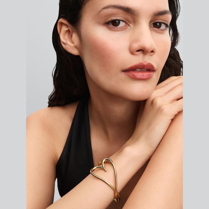 Bracelet Coeur Ouvert Ligne Sinueuse