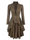 Manteau Léger Femme Steampunk — Rayé à encolure - Porte