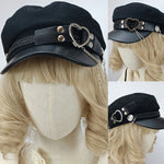 Steampunk Cap Preto Riot - Feminino Punk Preto Cap - Vignette | Steampunk Store