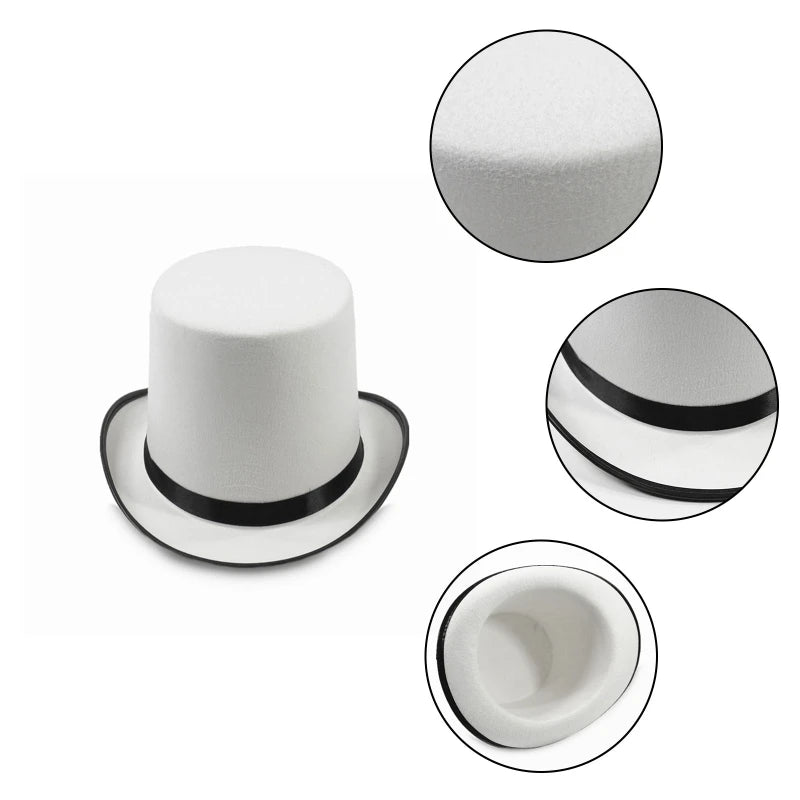 Chapeau Haut — de-Forme Blanc - Photo 10