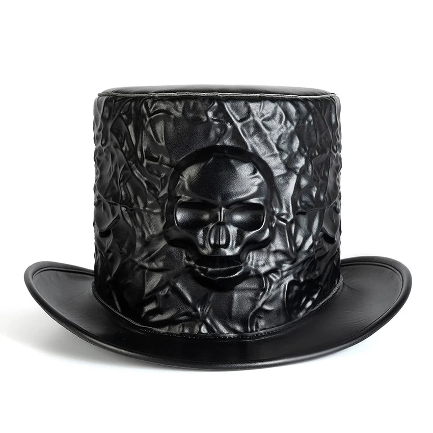 Chapeau de  Magicien au Crâne — haut-de-forme gothique