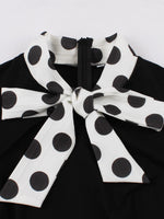 Robe Vintage à Pois Noirs et Blancs - Vignette | Steampunk Store