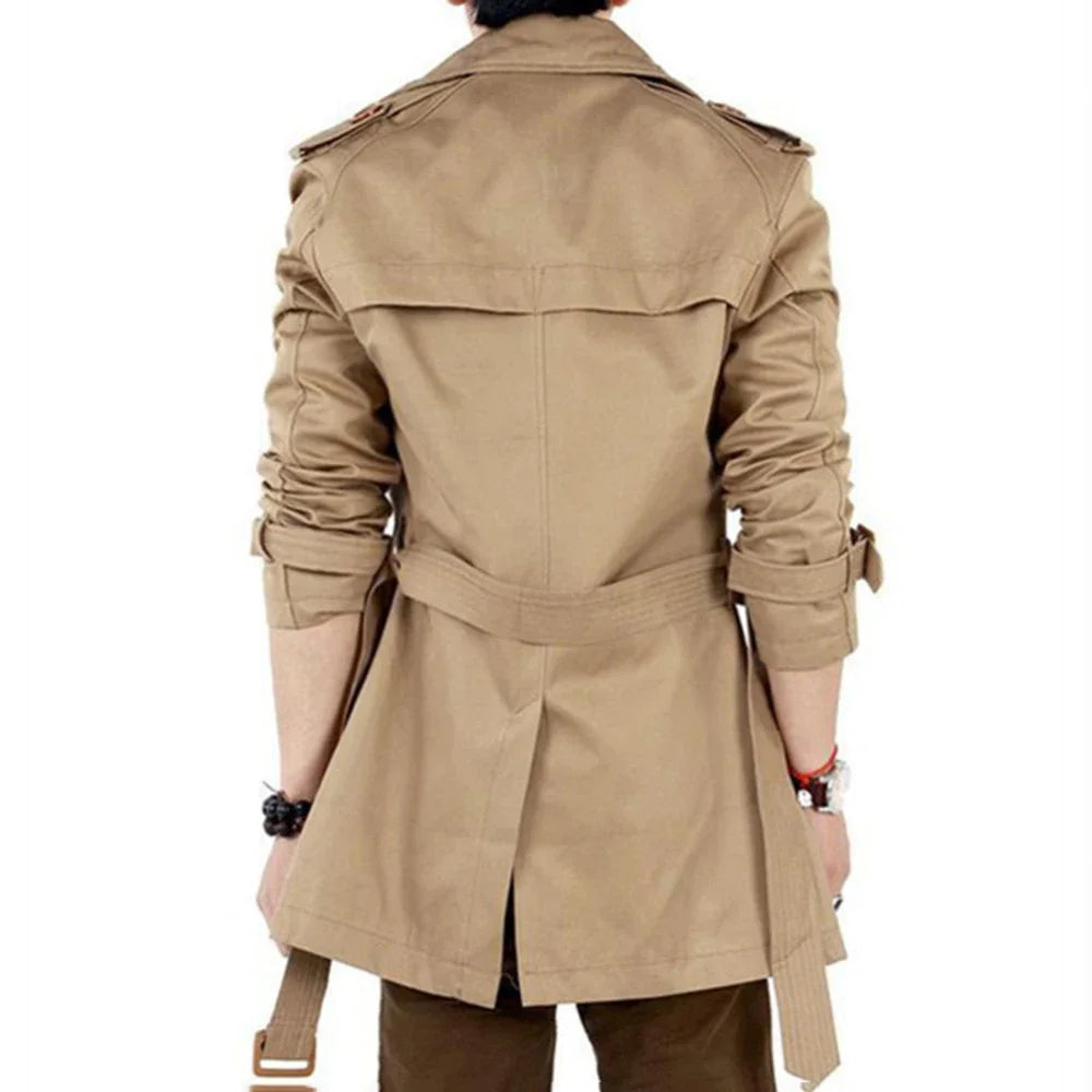 Manteau Trench Coat — British Style - kaki, noir