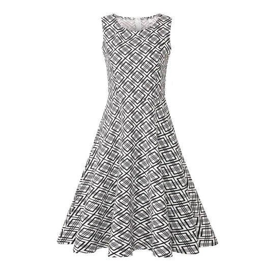 Robe Damier Noir et Blanc