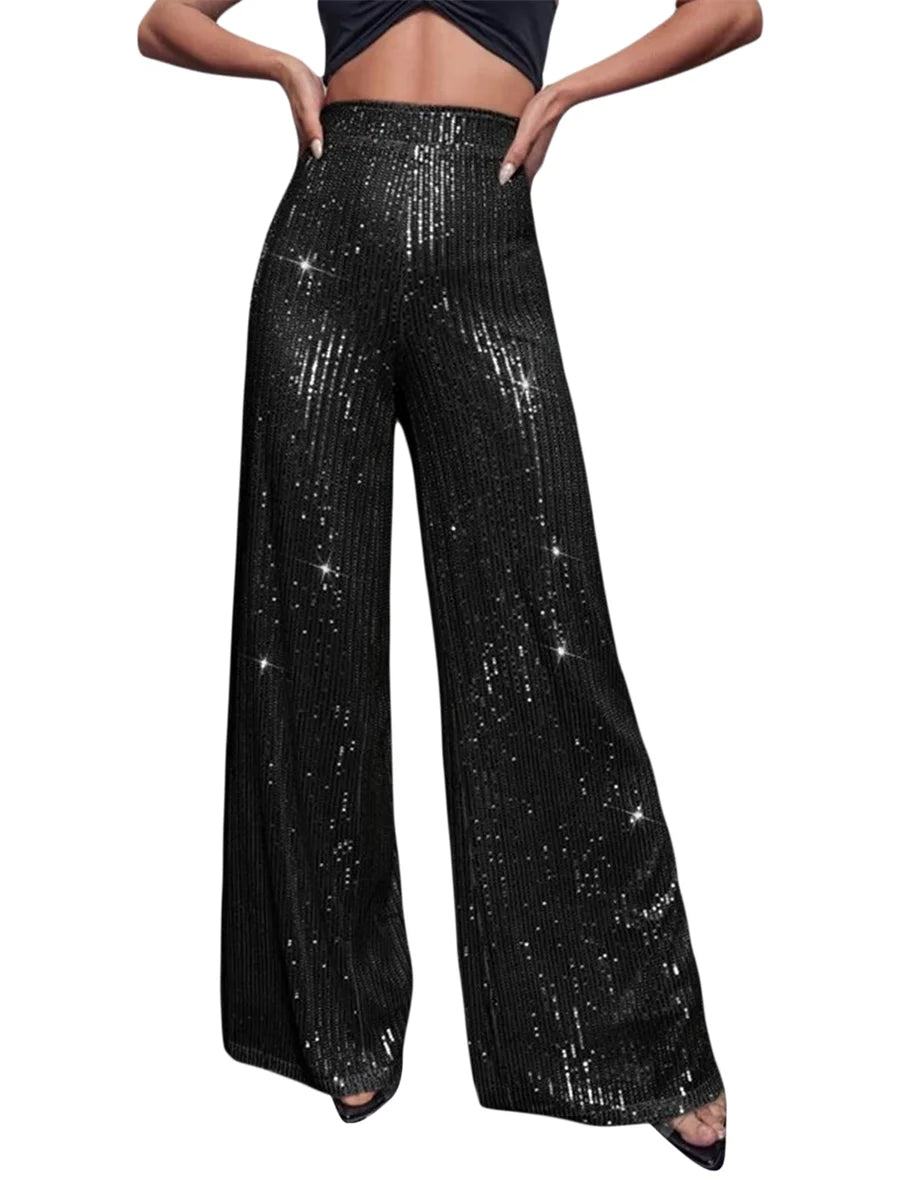 Pantalon Femme Évasé Vintage - Porte