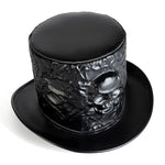 Sombrero de Copa Calavera — Chistera Gótica Steampunk - Vignette | Steampunk Store