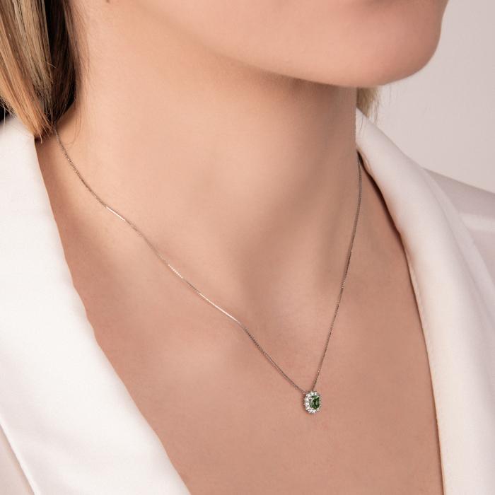 COLLIER ÉMERAUDE ET BR