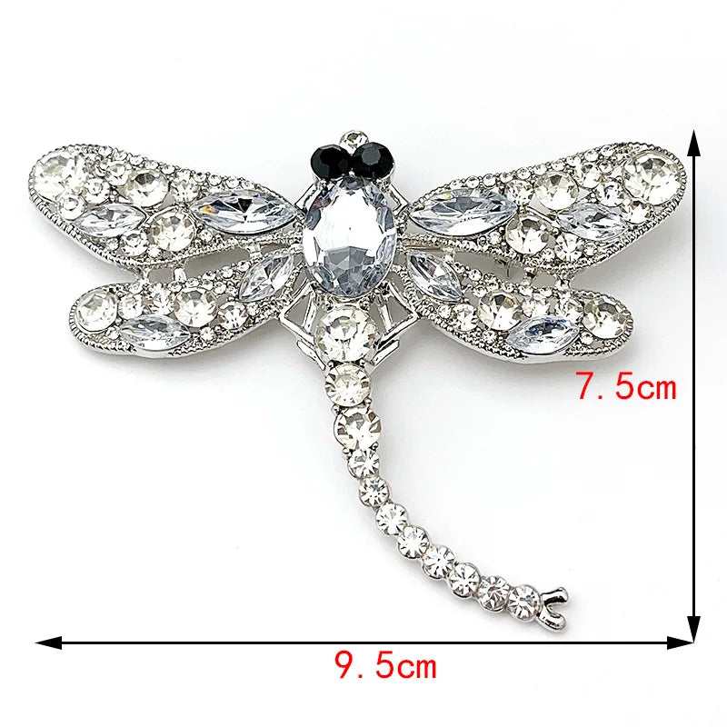 Broche Libellule Femme — Cristal Clear - Detail finitions