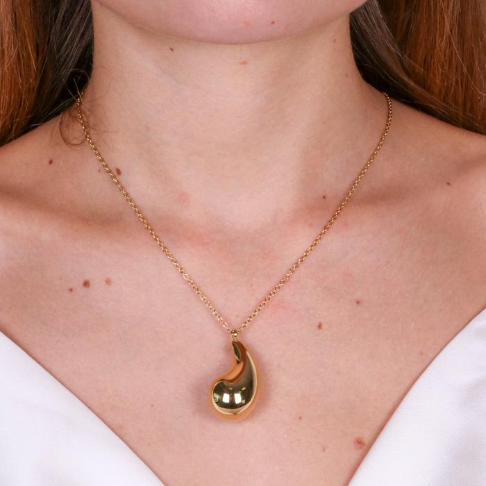 Steel Necklace with Drop