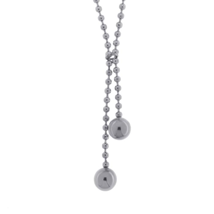 Collana in Acciaio fili intrecciati con sfere