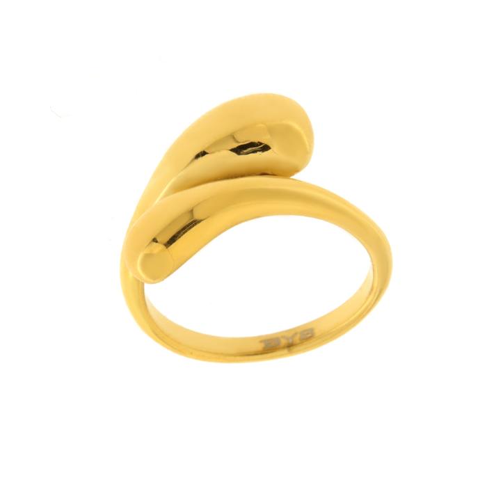 Anello in Acciaio Contrarié a Goccia
