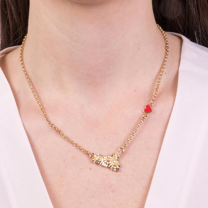 Collier en métal avec Sicile et marguerites