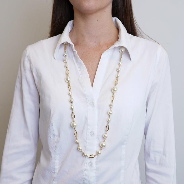 Collana in Metallo con perle