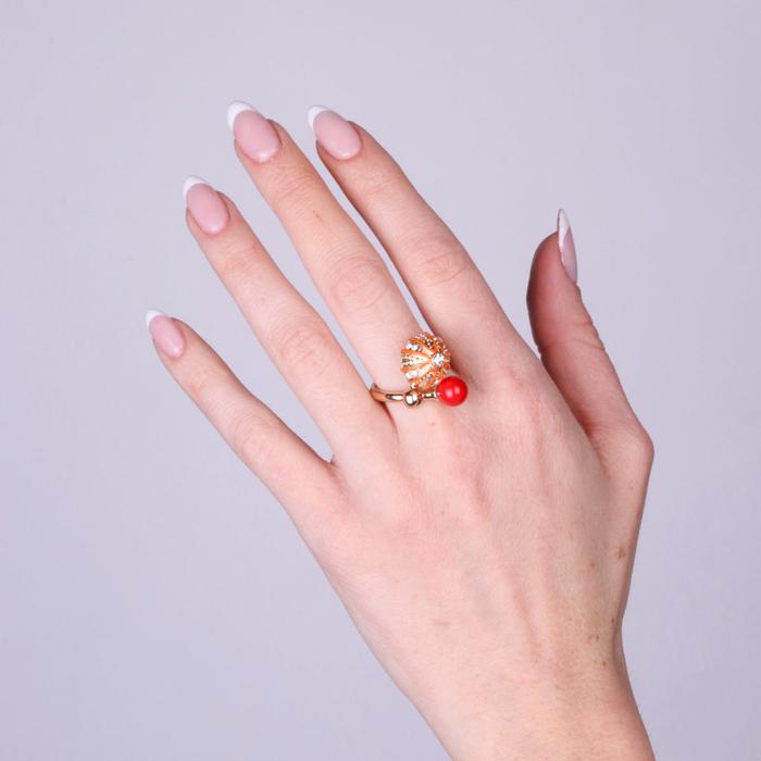 Anello in Metallo con riccio arancio