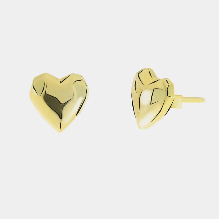 Orecchini in Argento 925 a lobo con cuore