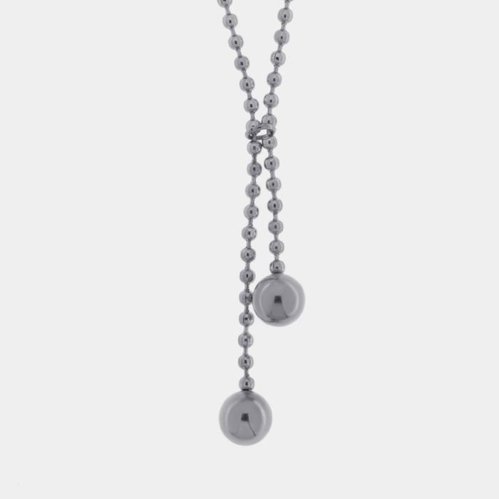 Collana in Acciaio fili intrecciati con sfere