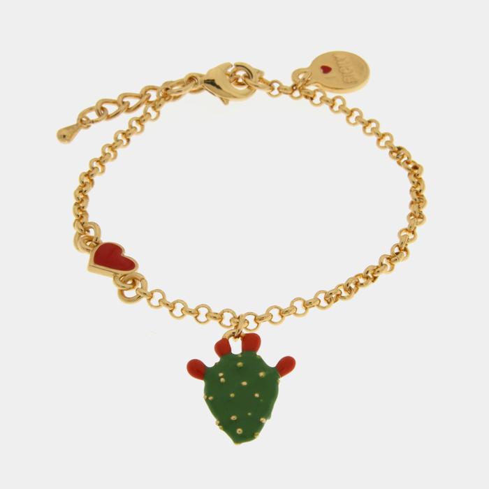 Metal Bracelet with Cactus