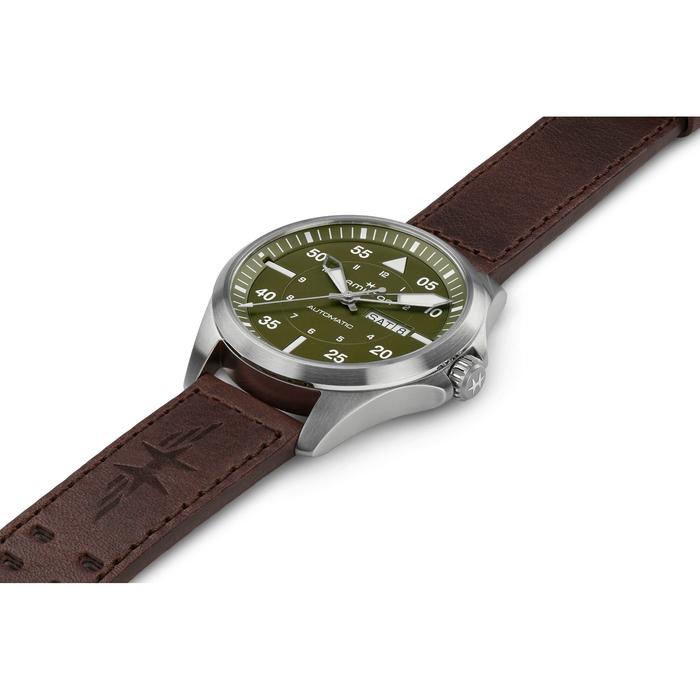 Khaki Aviation Pilot Day Date Auto
